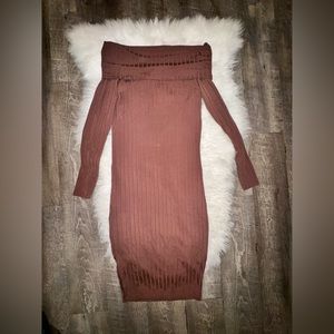 Boohoo maternity off the shoulder dress